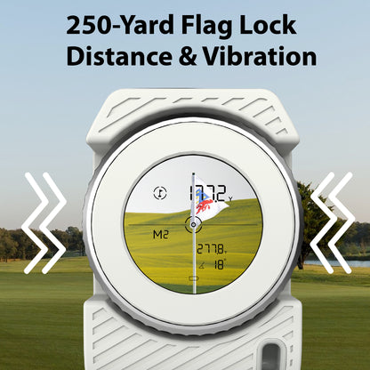 Gogogo Sport Vpro Rechargeable Golf Rangefinder 7X Magnification 1200 Yards Range Finder for Tournament with Flag-Lock, GS101