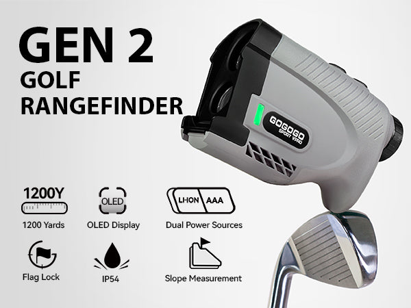 Gogogo Sport Vpro Gen 2 Golf Laser Rangefinder, Ultra-Clear Optics with 99% Transmission Lens OLED Display，GS26