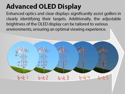 Gogogo Sport Vpro Gen 2 Golf Laser Rangefinder, Ultra-Clear Optics with 99% Transmission Lens OLED Display，GS26