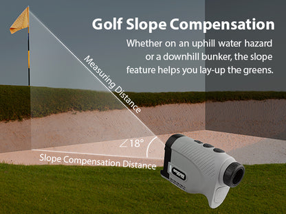 Gogogo Sport Vpro Gen 2 Golf Laser Rangefinder, Ultra-Clear Optics with 99% Transmission Lens OLED Display，GS26