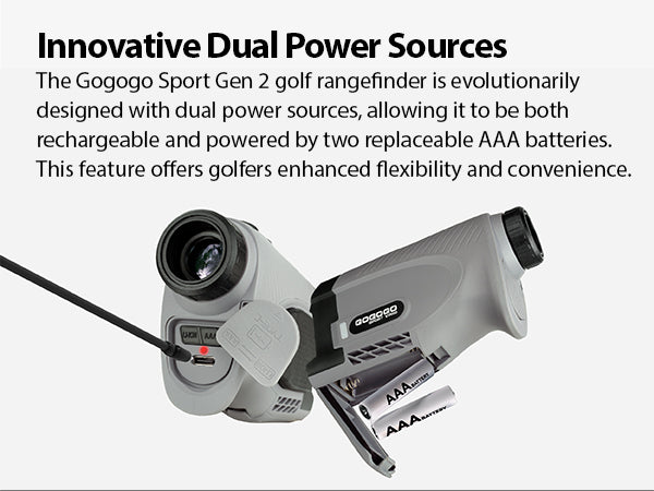 Gogogo Sport Vpro Gen 2 Golf Laser Rangefinder, Ultra-Clear Optics with 99% Transmission Lens OLED Display，GS26