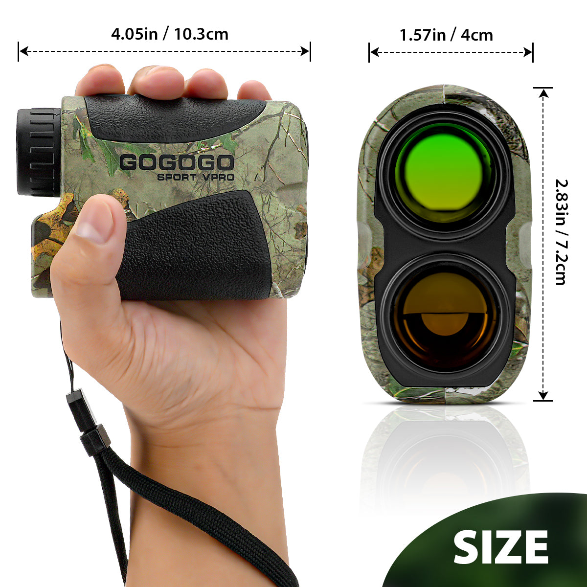 Gogogo Sport Vpro Wildlife Camo Laser Rangefinder for Hunting/Bow