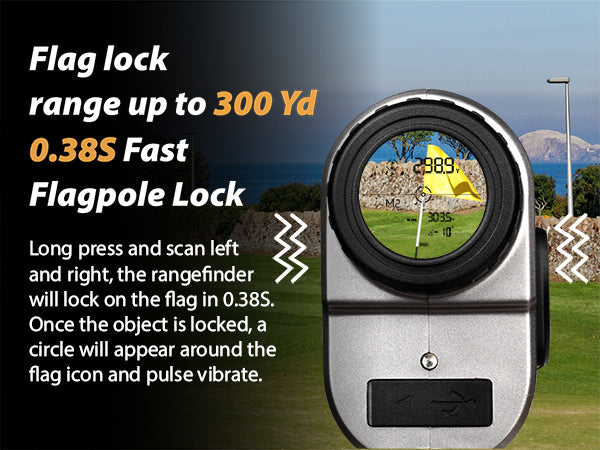 Gogogo Sport Vpro Golf Rangefinder with Slope Switch, 1500/2500 Yards, 7X Magnification,GS33C