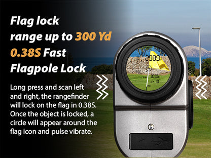 Gogogo Sport Vpro Golf Rangefinder with Slope Switch, 1500/2500 Yards, 7X Magnification,GS33C