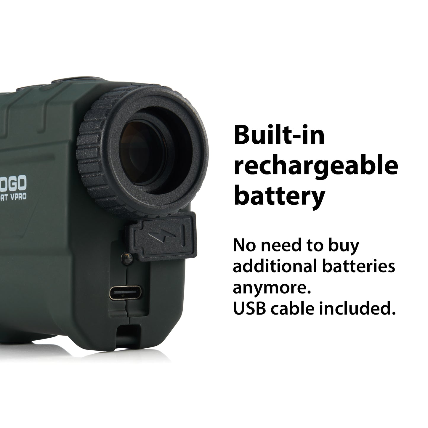 Hunting Rangefinder|6X Laser Rangefinder|Gogogo GS19 Dark Green 1200Y USB Cable