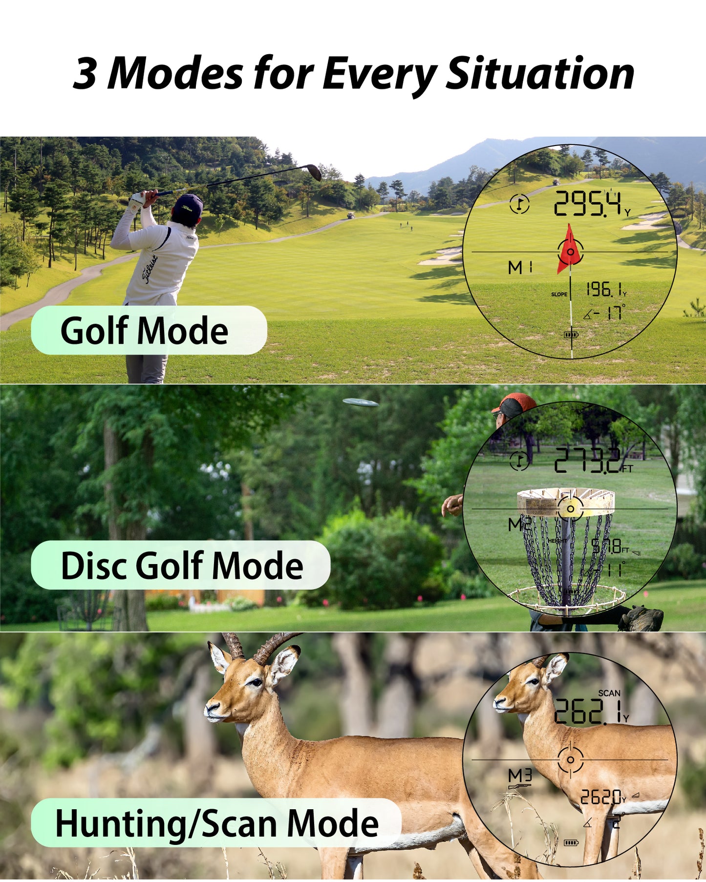 GS91W Laser Golf Rangefinder