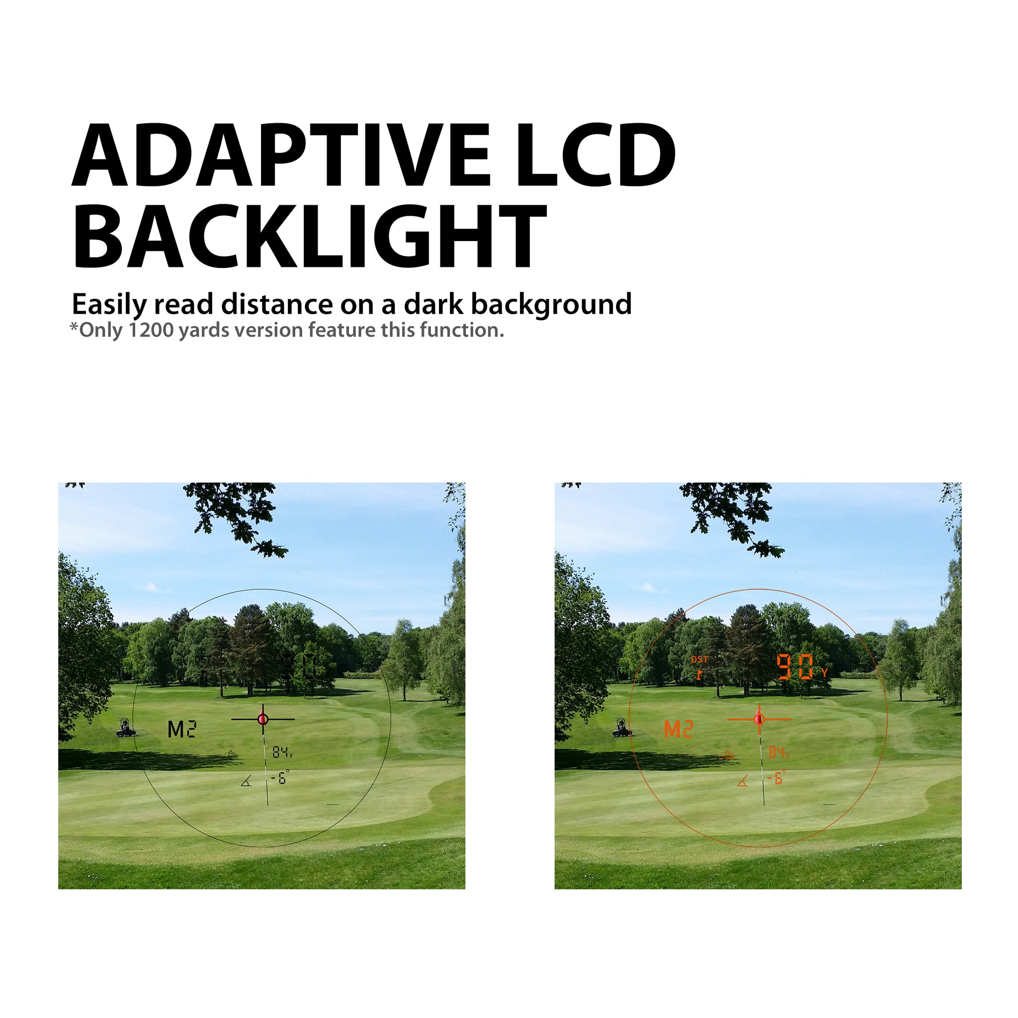 Golf RangefinderRed Display with Slope SwitchLaser Hunting Rangefind