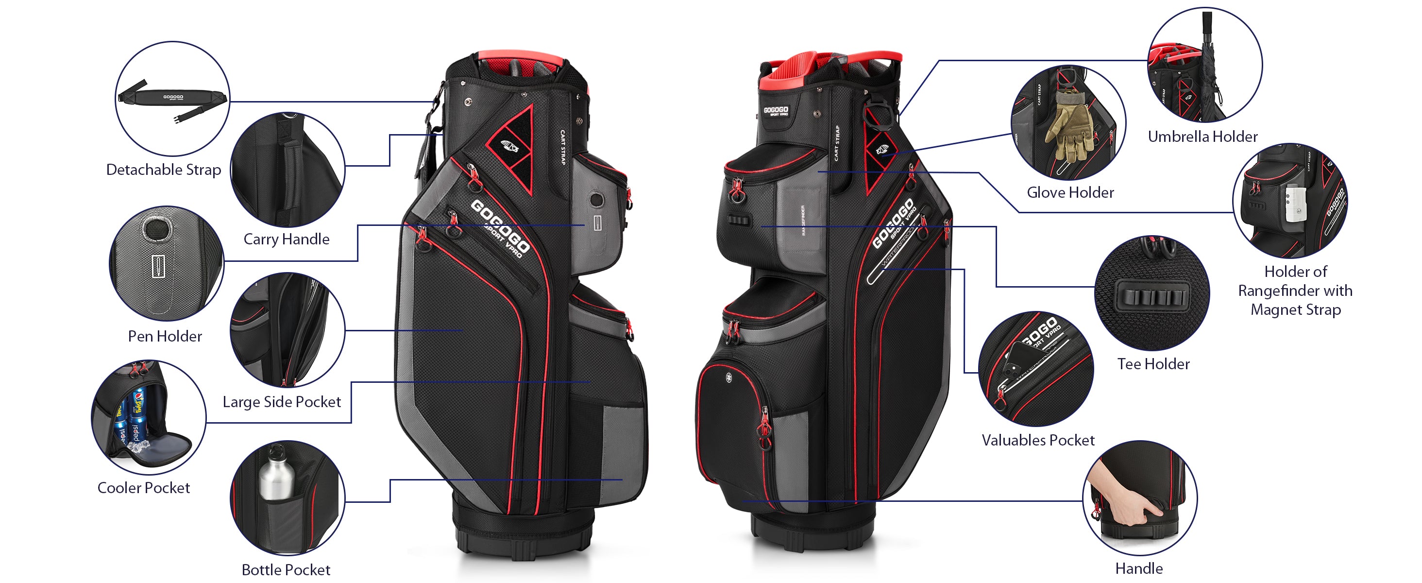 Gogogo Sport Vpro Golf Cart Bag