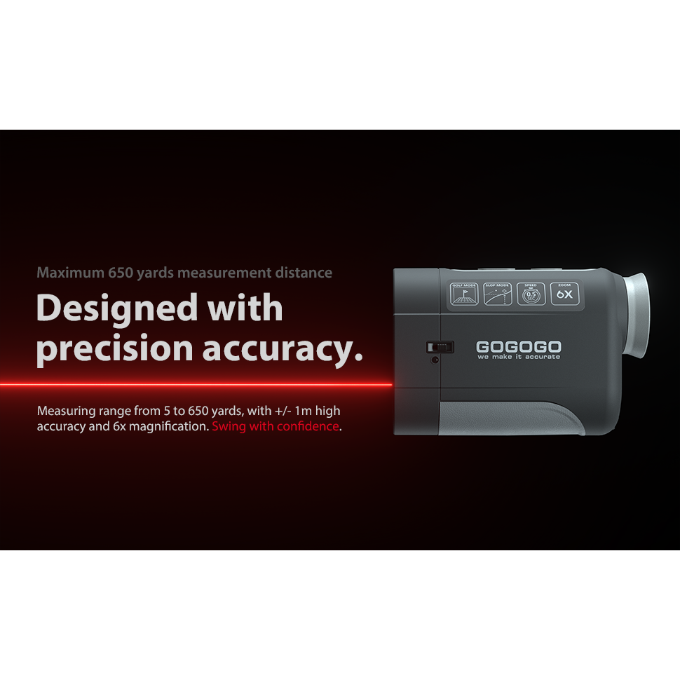Gogogo Sport Vpro Red Display Laser Rangefinder for Hunting 1200 Yards 6X  Camo Range Finder GS03C 